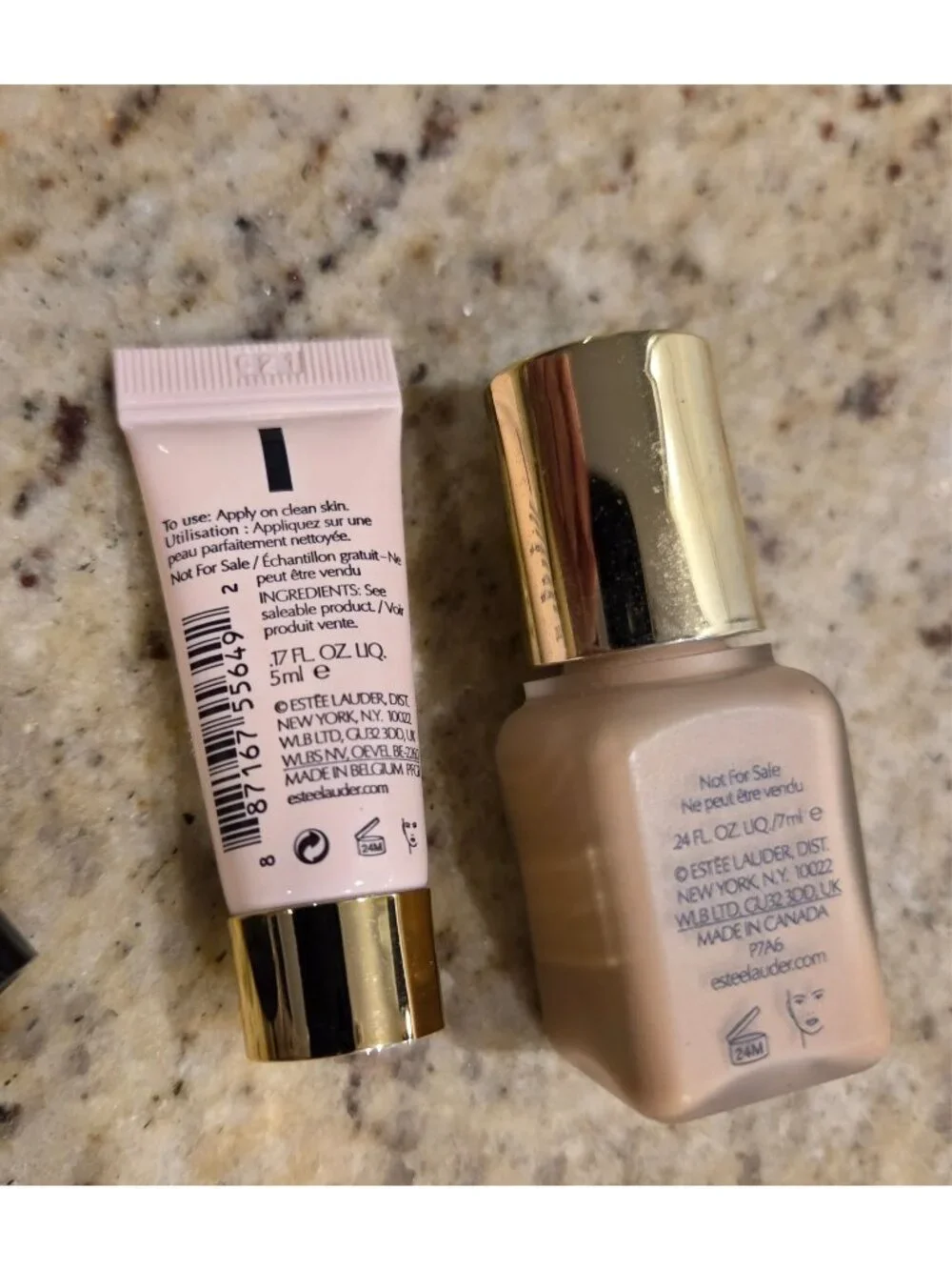 Lot of 3 Travel Sample Size Lancome Ultra Wear Estee Lauder Futurist Double Wear